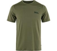 Fjällräven Men's Abisko Wool Logo Short Sleeve Laurel Green L