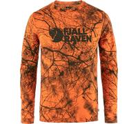 Fjällräven Men's Värmland Wool Long Sleeve Orange Multi Camo S