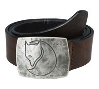 Fjällräven Ledergürtel Murena Silver – Silberschnalle – Leder Braun – Größe M (96 cm)