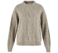 Fjällräven Övik Cable Knit Damen Wollpullover fog Größe L Farbgruppe grau grau Damen 80% Wolle, 20% Polyamid |Enthält nichttextile Teile tierischen Ursprungs