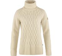 Fjällräven Women's Övik Cable Knit Roller Neck Chalk White S
