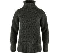 Fjällräven Övik Cable Knit Roller Neck Women Dark Grey (Auslaufware) (S)