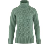 Fjällräven - Women's Övik Cable Knit Roller Neck - Wollpullover, Gr. XXS, grün/türkis (PatinaGreen)