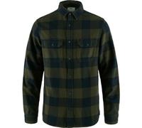 Fjällräven Övik Heavy Flannel Langarmhemd S Deep Forest / Dark Navy