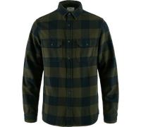 Fjällräven Herren Övik Heavy Flannel Shirt, Deep Forest/Dark Navy, L