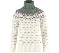 Fjällräven Damen Övik Knit Roller Neck Sweatshirt, Chalk White/Patina Green, S