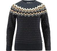 Fjällräven Övik Knit Damenpullover Schwarz/Braun/Weiß - M