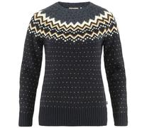 Fjällräven Damenpullover Övik Knit Schwarz/Braun/Weiß – XL