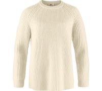 Fjällräven Damen Övik Rib Sweatshirt, Chalk White, XS