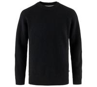 Fjällräven - Övik Rib Sweater - Wollpullover, Gr. L, schwarz (Black)