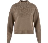 Fjällräven Övik Solid Jacquard Knit Damen Pullover braun Größe XL Lifestyle Schnell trocknend