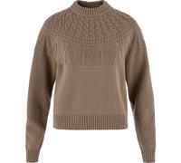 Fjällräven Övik Solid Jacquard Knit Damen Pullover braun Größe XL Lifestyle Schnell trocknend