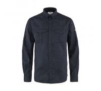 Fjällräven Herren Övik Travel Langarmshirt dunkelblau (555) S