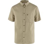 Fjällräven Men's Övik Travel Shirt Short Sleeve Sand Stone M