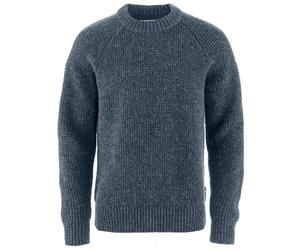 Fjällräven Övik Waffle Knit M Herren Wollpullover 020 - Grey XL