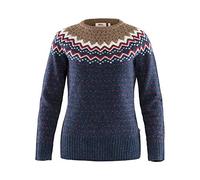 Fjällräven Övik Knit Damenpullover Blau/Rot/Weiß - S