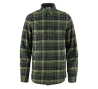 Fjällräven Singi Heavy Flannel Langarmhemd M Black / Deep Forest