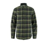 Fjällräven Herrenhemd Singi Heavy Flannel – organische Baumwolle, Black/Deep Forest L