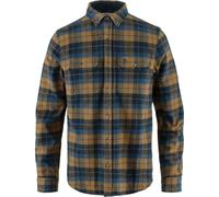 Fjällräven Singi Heavy Flannel Langarmhemd marineblau/braun - L