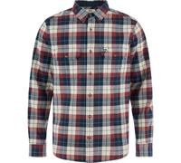 Fjällräven Hemd Singi Heavy Flannel Shirt Dark Navy/Maroon Herren Größe L