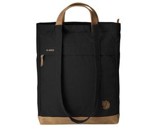 Fjällräven Totepack No.2 Schultertasche Umhängetasche mit Lederbesatz black Farbgruppe schwarz schwarz Damen