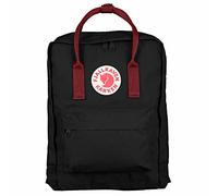 Fjällräven Unisex Rucksack Kånken, Black/Ox Red, 16 Litre, 23510-550-326