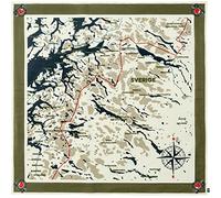 Fjällräven Unisex Swedish Classic Map Schal, Green, One Size