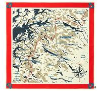 Fjällräven Unisex Swedish Classic Map Schal, True Red, One Size
