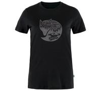 Fjällräven Damen Abisko Wool Fox SS T-Shirt, Black/Iron Grey, S