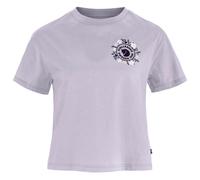 Fjällräven T-Shirt Fjällblomster Logo Damen Kurzarm 100% Baumwolle Lila Gr. S