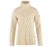 Fjällräven - Women's Övik Cable Knit Roller Neck - Wollpullover, Gr. M, beige (ChalkWhite)