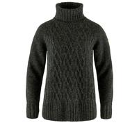 Fjällräven Övik Cable Knit Roller Neck Damen Strick Rollkragen Pullover 030 - Dark Grey M