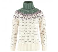 Fjällräven Övik Knit Roller Neck Damen Strick Rollkragen Pullover 113-614 - Chalk White-Patina Green L