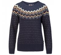 Fjällräven Damenpullover Övik Knit Schwarz/Braun/Weiß – XL