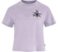 Fjällräven Damen T-Shirt Fjällblomster Logo – 100% Baumwolle – lila (Lavender Mist) XS