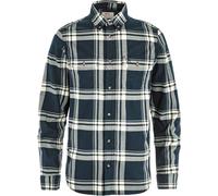 Fjällräven Hemd Övik Lite Flannel Shirt – grau/blau (Dark Navy/Chalk White) – Größe XL