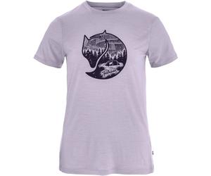 Fjall Raven - Leichtes Wander-T-Shirt aus Merinowolle mit kurzen ärmeln - Damen - Abisko Wool Fox SS W Lavender Mist Dark Navy - Abisko Violett S
