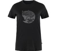 Fjall Raven - T-shirt aus Merinowolle - Damen / Frau - Abisko Wool Fox - Abisko Wool Fox SS W Black - Iron Grey für Damen aus Wolle - schwarz S