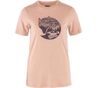 Fjall Raven - T-shirt aus Merinowolle - Damen / Frau - Abisko Wool Fox - Abisko Wool Fox SS W Chalk Rose Port für Damen aus Wolle - Größe Rosa S