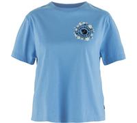 Fjall Raven - T-shirt en coton biologique - Fjällblomster Logo Tee W Ultramarine für Damen aus Baumwolle - Größe M - Blau Blau M
