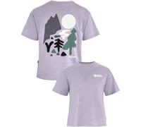 Fjall Raven - T-shirt en coton biologique - Forest Walk Tee W Lavender Mist für Damen aus Baumwolle - Größe L - Violett Violett L