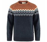 Fjallraven 81829-555-243 Övik Knit Sweater M Sweatshirt Herren Dark Navy-Terracotta Brown Größe S