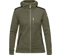 FJALLRAVEN F89765-625-662 Keb Fleece Hoodie W Laurel Green-Deep Forest XXS