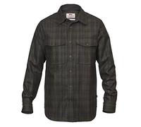 Fjallraven Herren Long Sleeved Övik Re-Wool Shirt LS M, Dark Grey-Olive, S, 81885