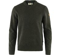 Fjallraven Herren Sweatshirt Övik V-Neck Sweater Dark Olive, M, 87320