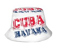 FJAUOQ Fischerhut mit Kuba-Flagge, Strandhut, Reise, Sonnenhut, Outdoor-Kappe für Erwachsene, Männer, Frauen, Kuba Havanna, One size