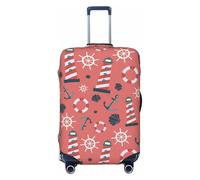 FJAUOQ Gepäckabdeckung mit niedlichem Anker, Leuchtturm, Cartoon, waschbar, passend für 45,7 - 81,3 cm (18-32 Zoll) Gepäck (nicht im Lieferumfang enthalten), Siehe Abbildung, M