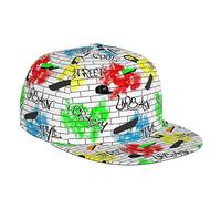 FJAUOQ Lustige Graffiti Baseball Cap Trucker Snapback Hüte Vintage Ball Hut Einstellbare Sport Caps für Männer Frauen, Bunte Graffiti-a012, One size