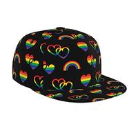 FJAUOQ Lustige LGBT Gay Pride Baseball Cap Niedliche Regenbogen LGBT Hüte Einstellbare Snapback Trucker Hat Cap für Damen Herren, Lgbt Pride-c0003, One size