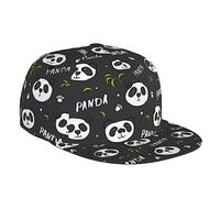 FJAUOQ Lustige Panda Baseball Cap Snapback Hüte Verstellbare Kappe Bagger Hut Trucker Hut für Reisen Picknick Outdoor, Panda-08, One size